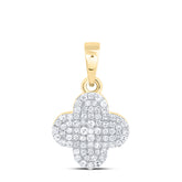 1/5CTW-DIA NK GIFT CLOVER PENDANT